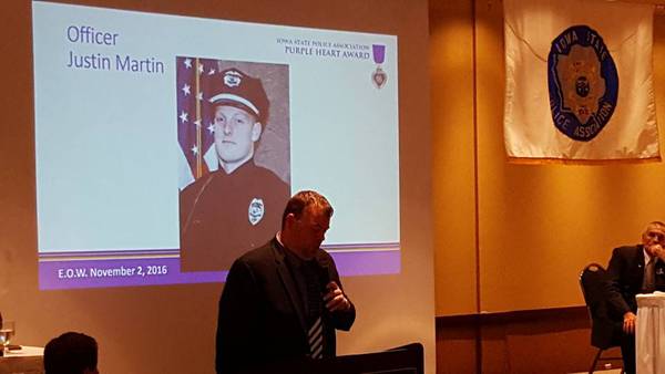 <p>Purple Heart Award, Officer Martin</p>