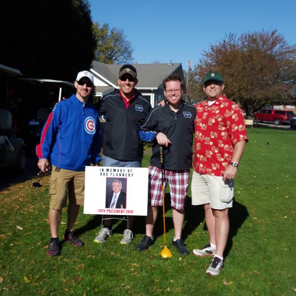 <p>PPs Snyder and Goecke with &quot;those guys&quot; from Dubuque honoring PP Bob Flannery</p>