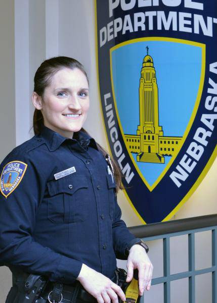 <p>Lincoln, NE PD Officer Angela Sands provided training</p>